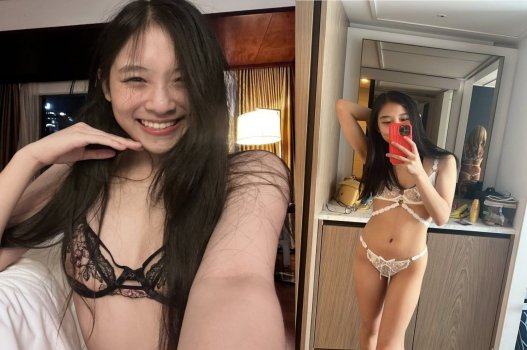 Dáng chuẩn của Minh Anh khiến cho ngực cô ta đẹp khó cưỡng