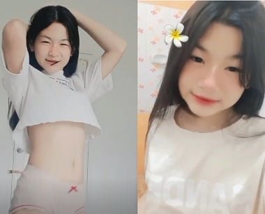 Em gái khoe bướm xinh đẹp